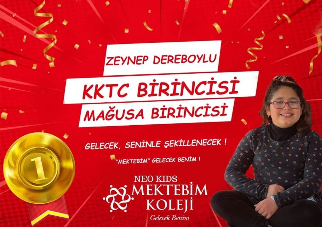 K.K.T.C Kgs1 Şampiyonu Öğrencimiz Zeynep Dereboylu 