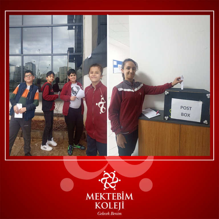 5.sınıf öğrencilerimiz ile post box etkinliği yaptık. 