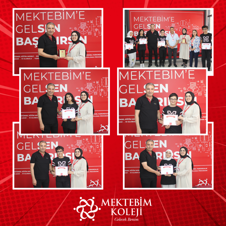 M Lead Girişimcilik Kulübünün yıl boyunca çalışmalarını planlayıp takip eden değerli öğretmenimize ve tüm projeleri sabırla gerçekleştiren konsey başkanlarımıza genel müdürümüz Eyüp UÇAK tarafından plaket ve sertifika belgeleri takdim edildi. Öğretmenimize ve öğrencilerimize teşekkür eder, başarılarının devamını dileriz.